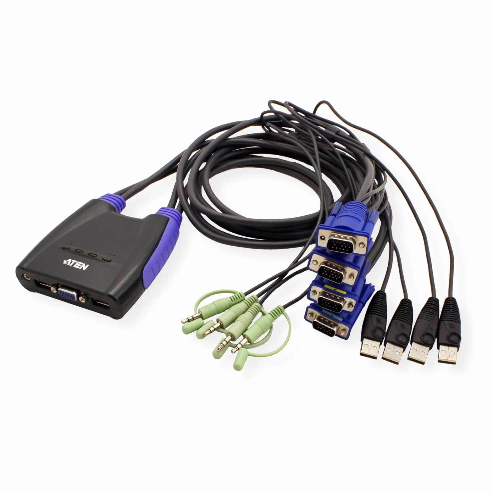 Aten CS64US switch per keyboard-video-mouse (kvm) Nero