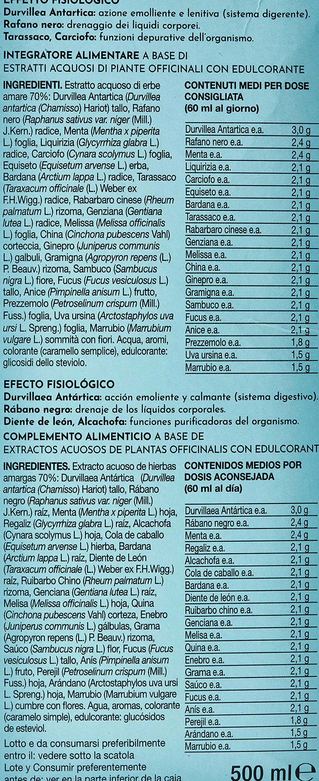 Gianluca Mech Decottopia Depurativo Antartico con Stevia Integratori Alimentari Keto Detox Vegan 500 ml