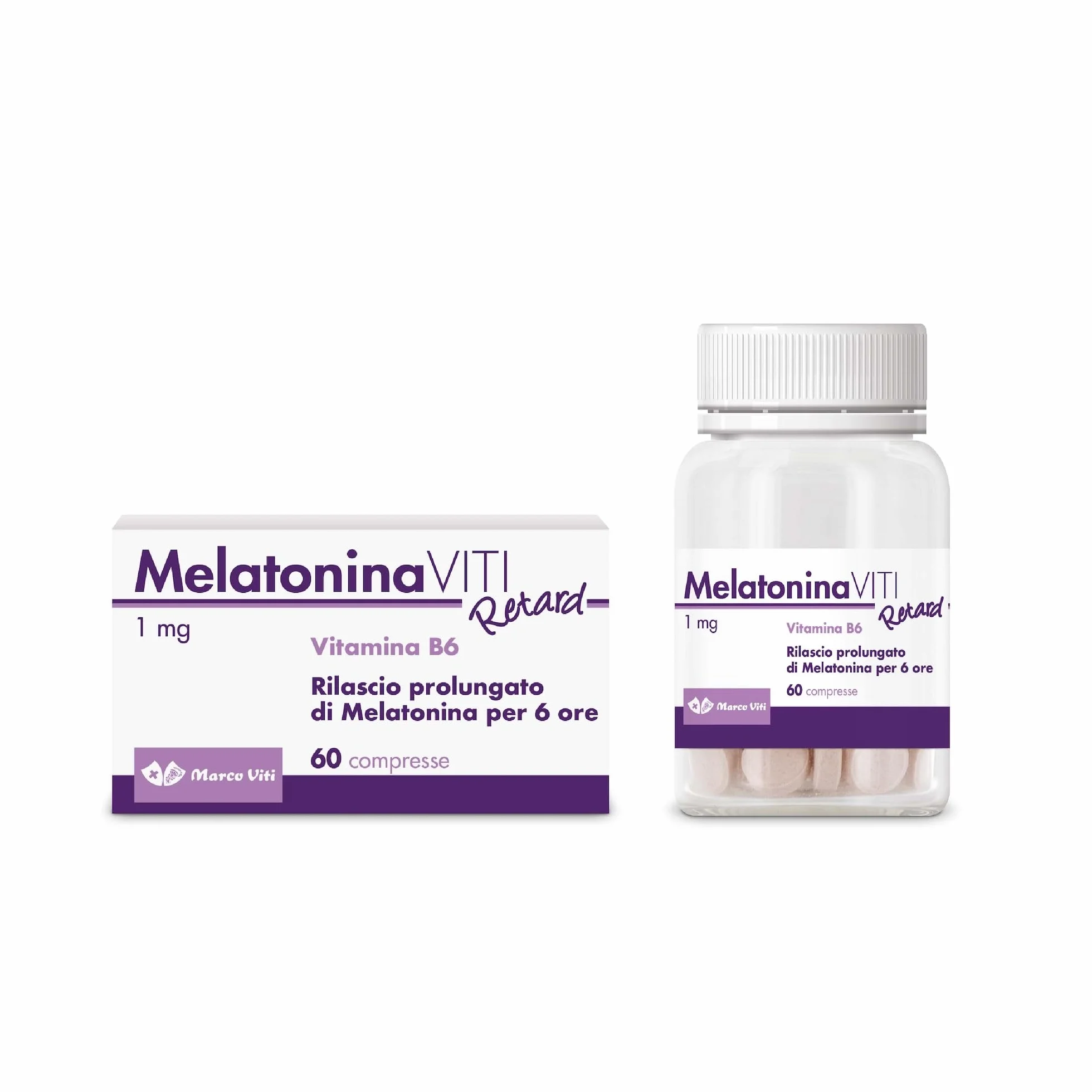 Melatonina Viti Retard 60 Compresse Integratore Sonno con Vitamina B6