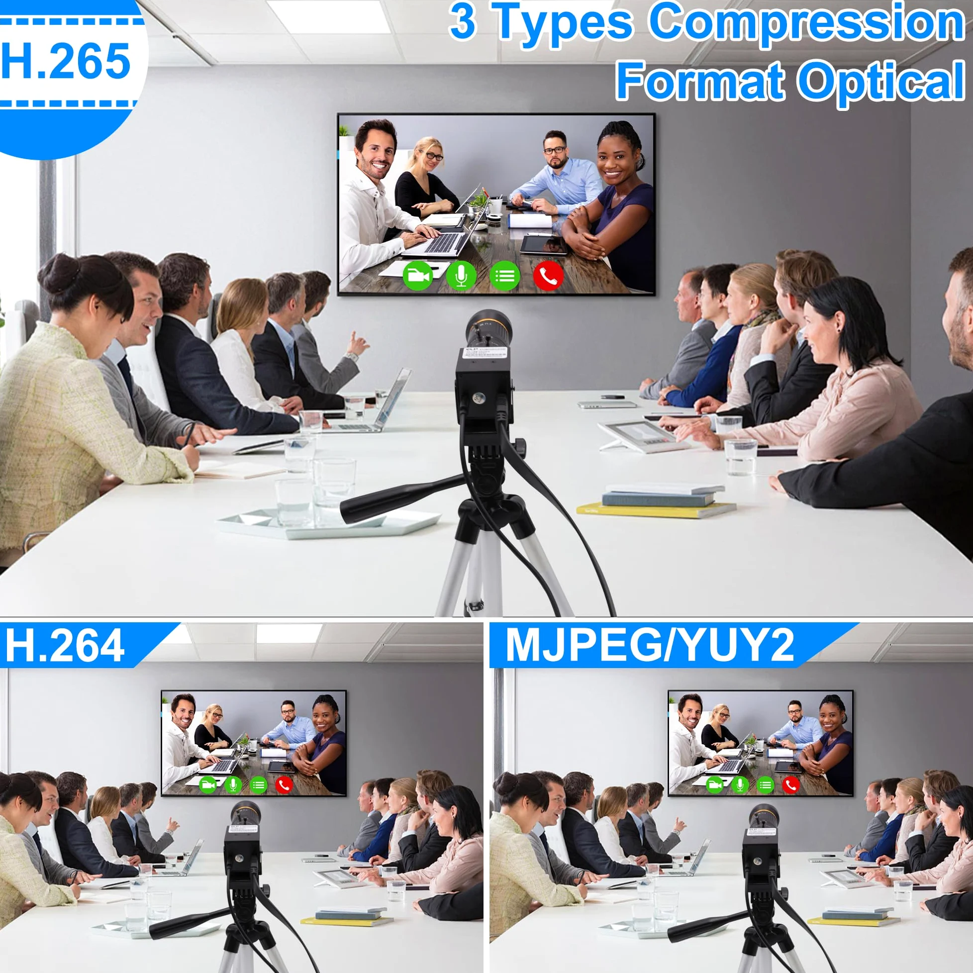 Zoom Ottico 10X 60fps HDMI USB3.0 Fotocamera 4K Ad Alta Velocità H.264 Uscita simultanea Webcam PC Plug and Play per Sicurezza Informatica Industriale Live Streaming CCTV Proiettore