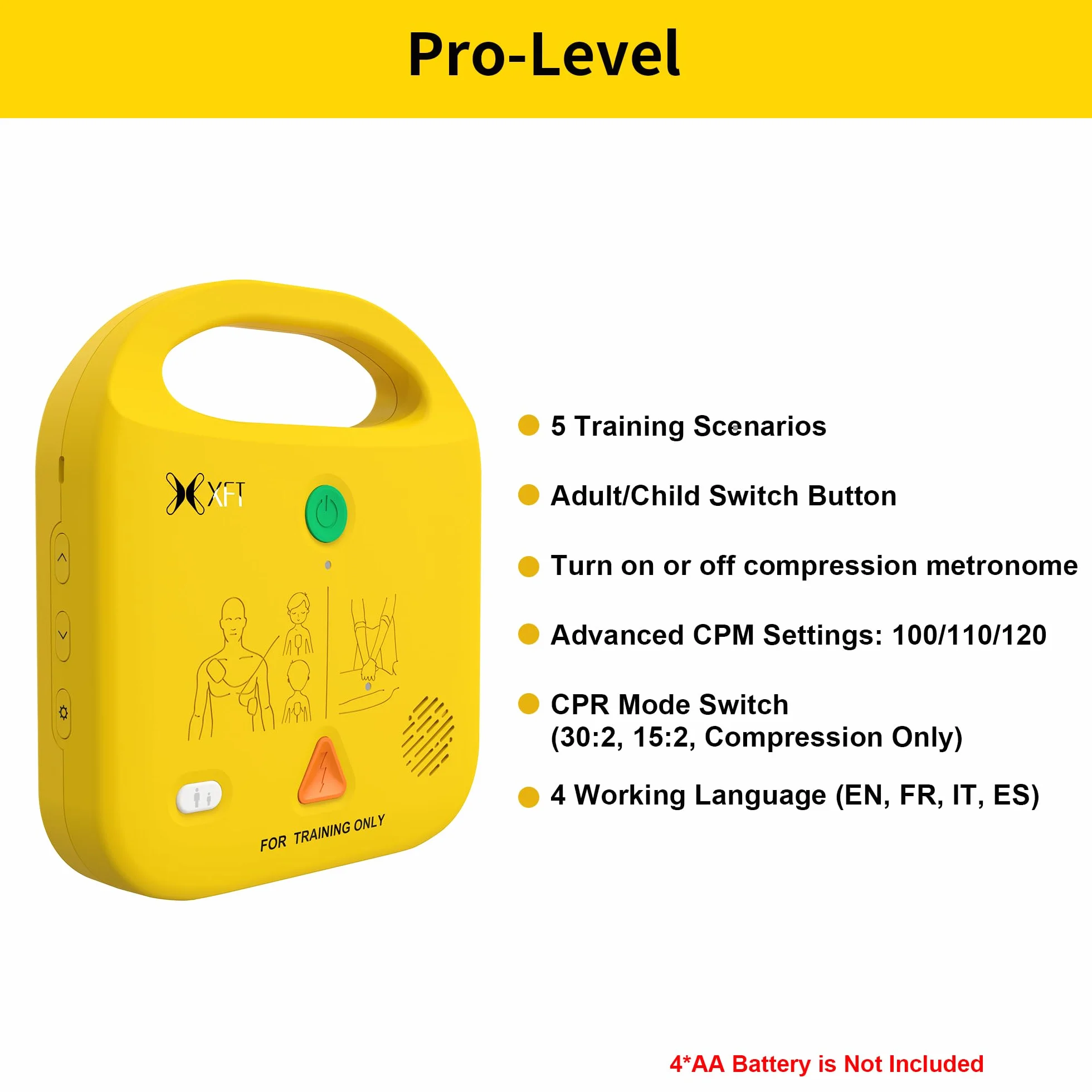 XFT AED Trainer, Przenośny Zestaw Szkoleniowy Defibrylatora AED, Symulator RCP