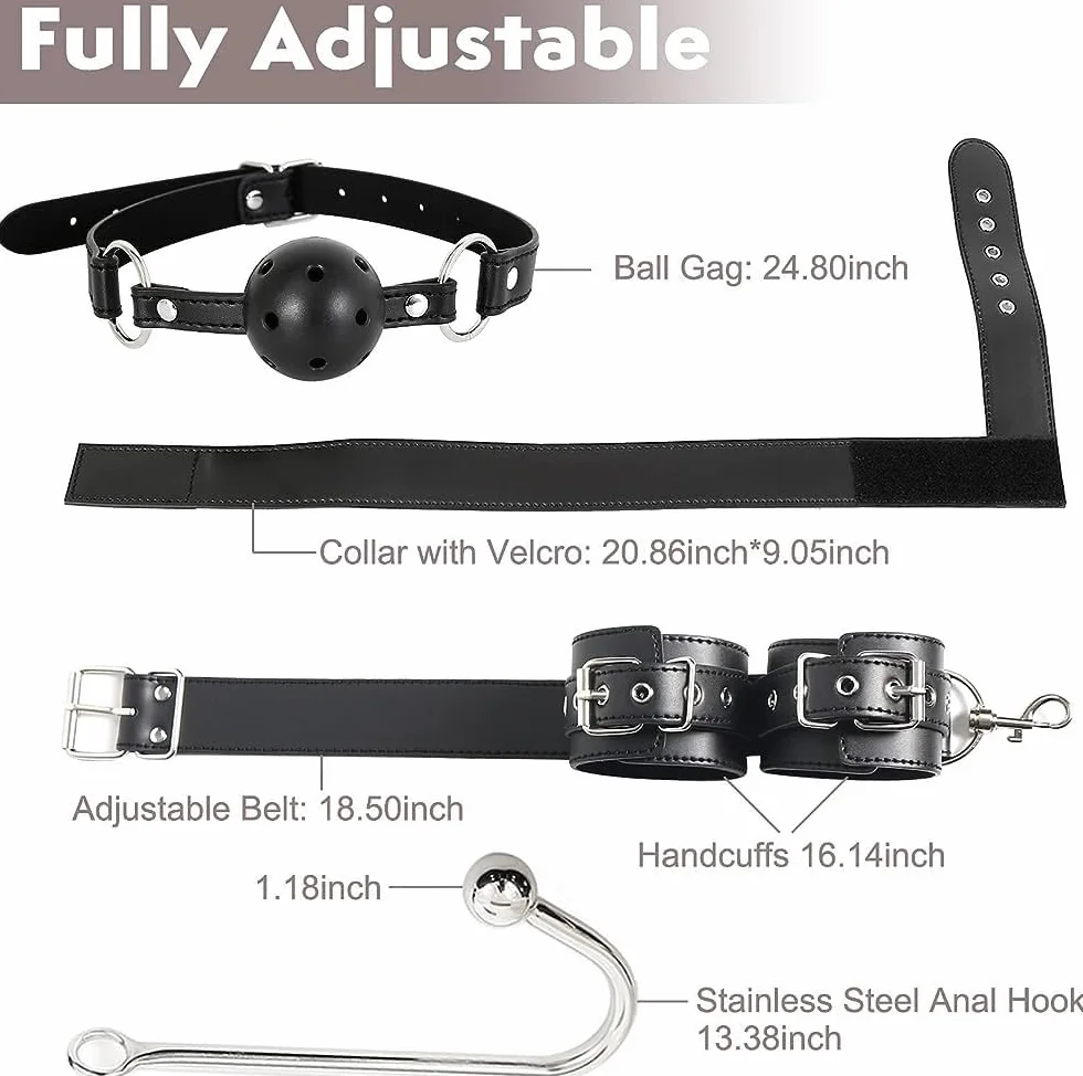 Çọllâr Häñ&dcüf&fš Ṛëṣṭrạịṇtš Set cinturino in pelle nera