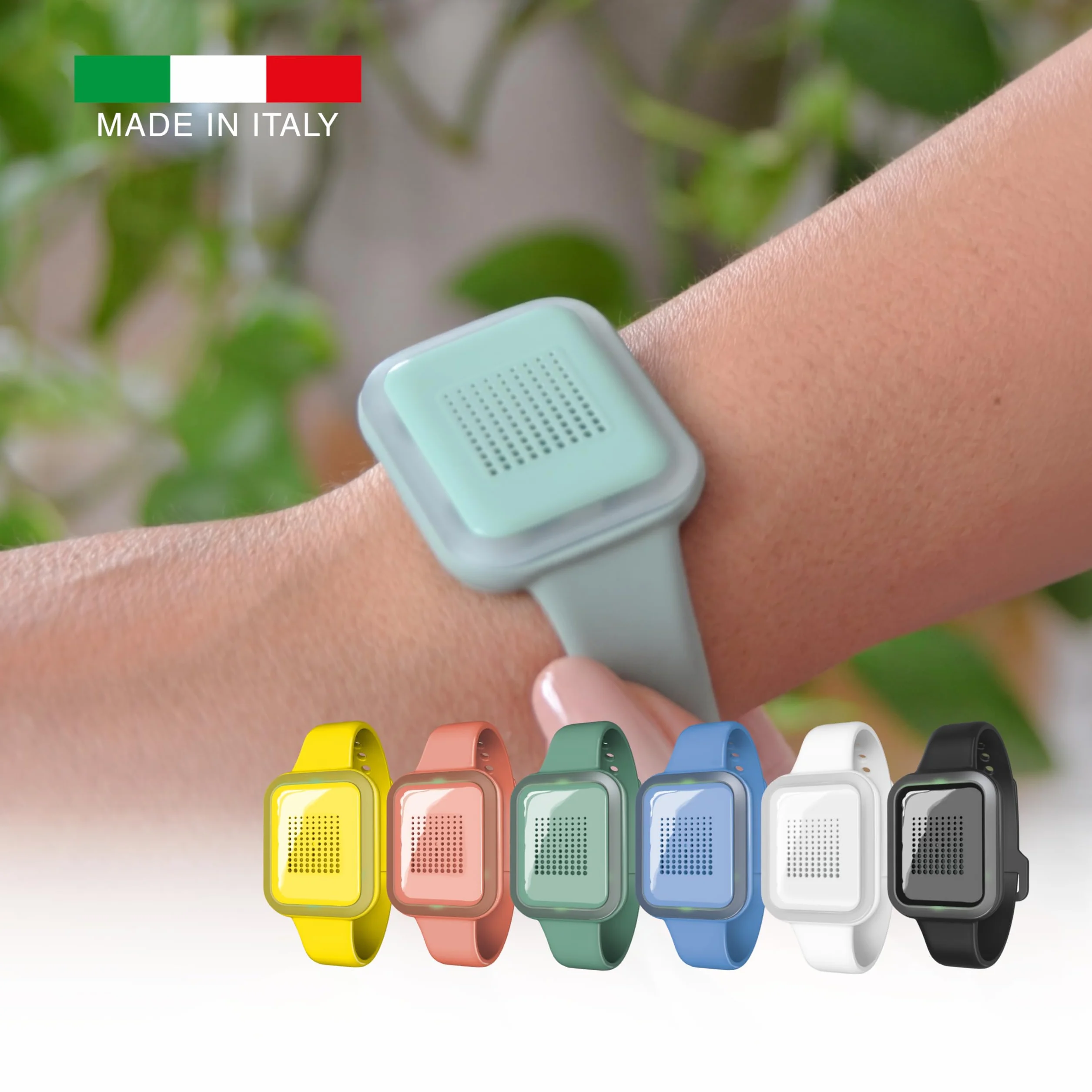 Colpharma Braccialetti Antizanzare 2 in 1 Double Defence – Protezione Naturale, Regolabile per Adulti e Bambini, Verde