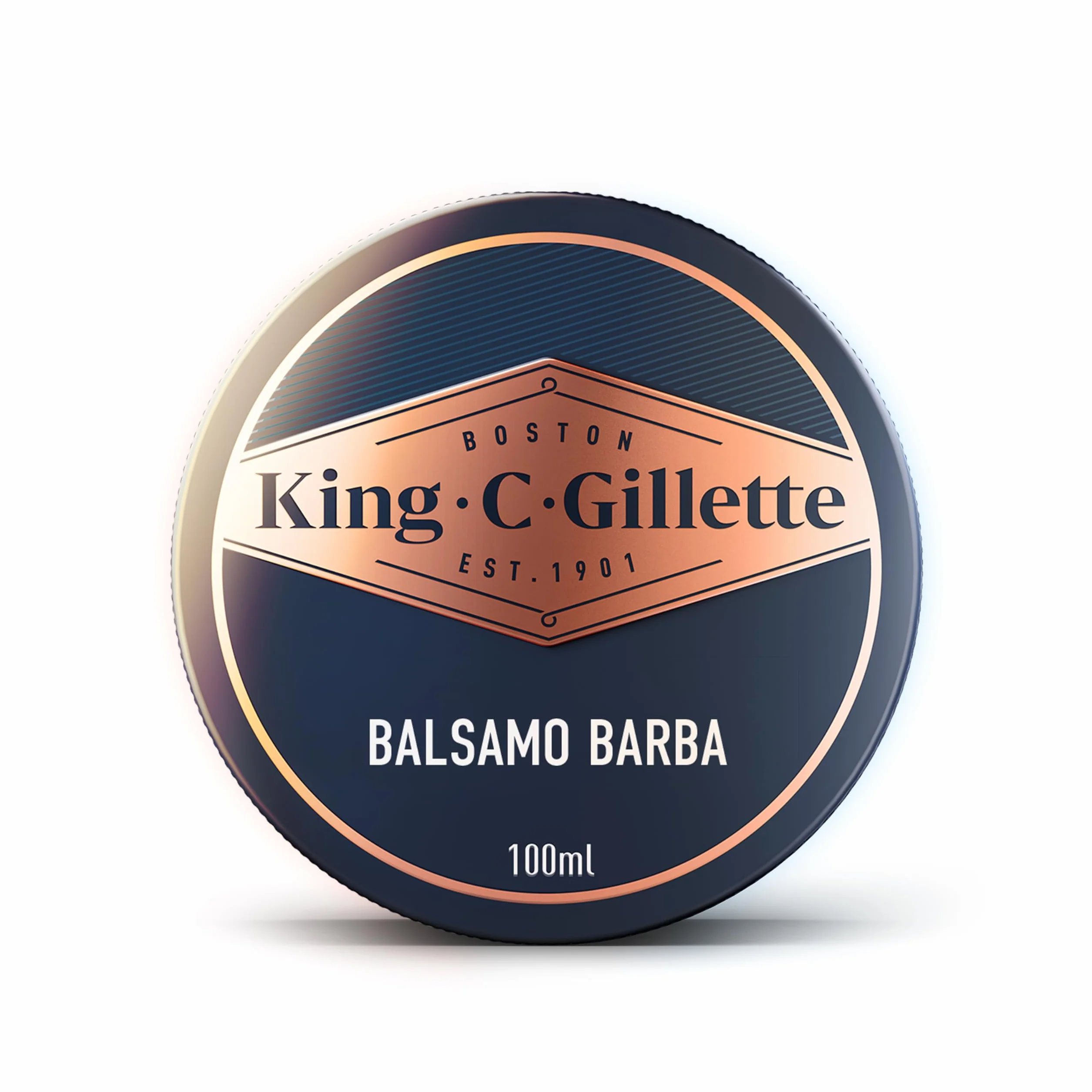 King C. Gillette Balsamo Barba 100 Ml Cura Barba Burro di Cacao Regalo Uomo