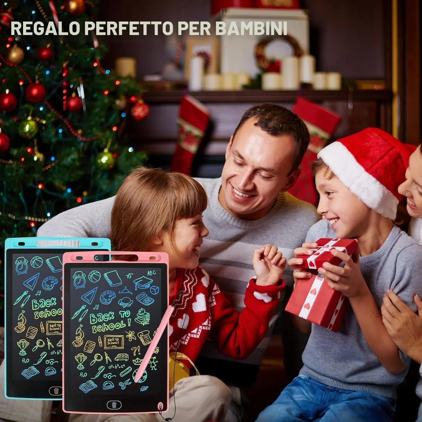 Tavoletta Grafica LCD Bambini 8,5 Pollici Display Colorato Lavagna Cancellabile Portatile Regalo Educativo