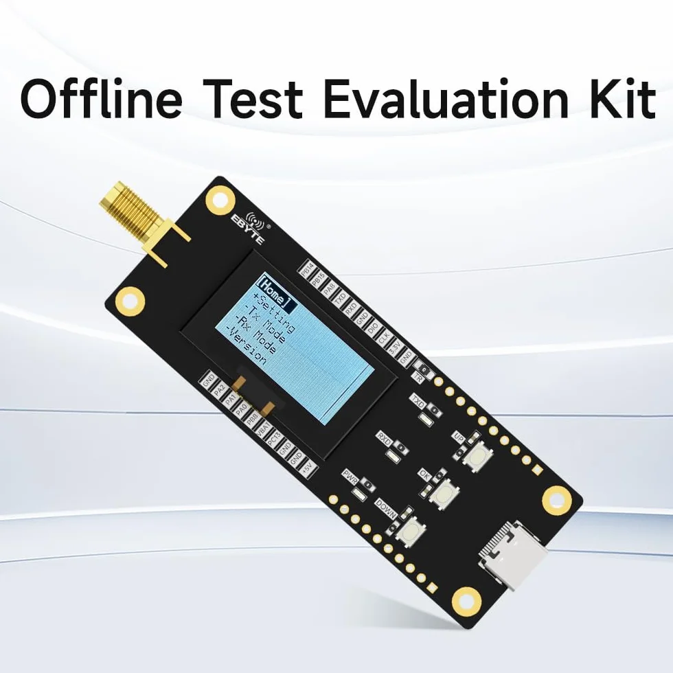 433/868/915M 22/30dbm Lora Wireless Offline Development Test Board E22-SC Button Control OLED RF Transceiver UART (433M SPI 30dbm)