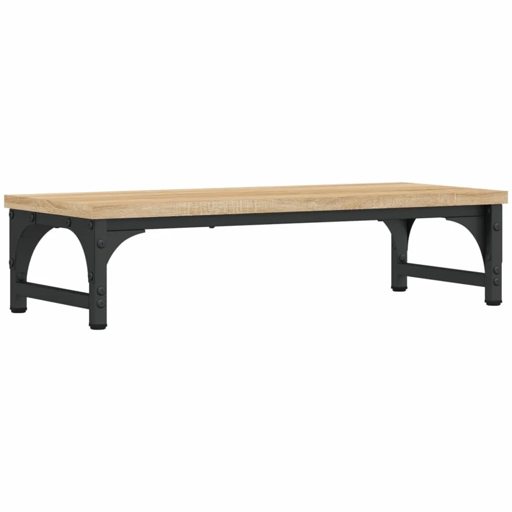 Supporto per monitor in rovere Sonoma, 55 x 23 x 14 cm, rialzo per monitor in legno, supporto ergonomico per monitor con gambe regolabili, per ufficio e scrivania