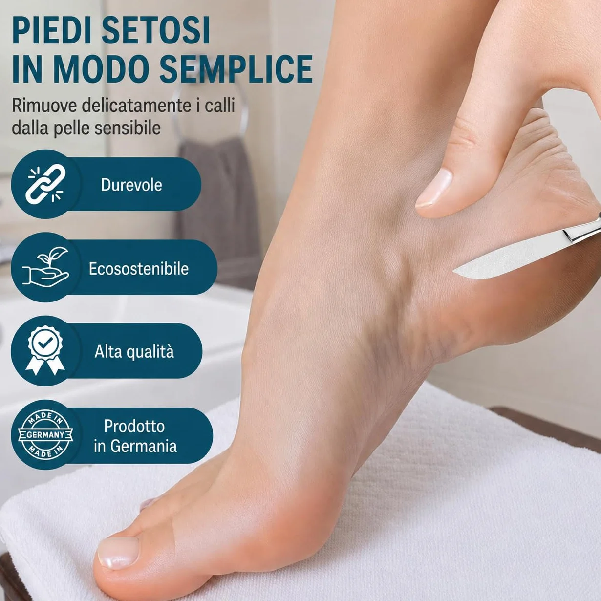 Bisturi REMOS smussato 16 cm inossidabile per raschiare i calli