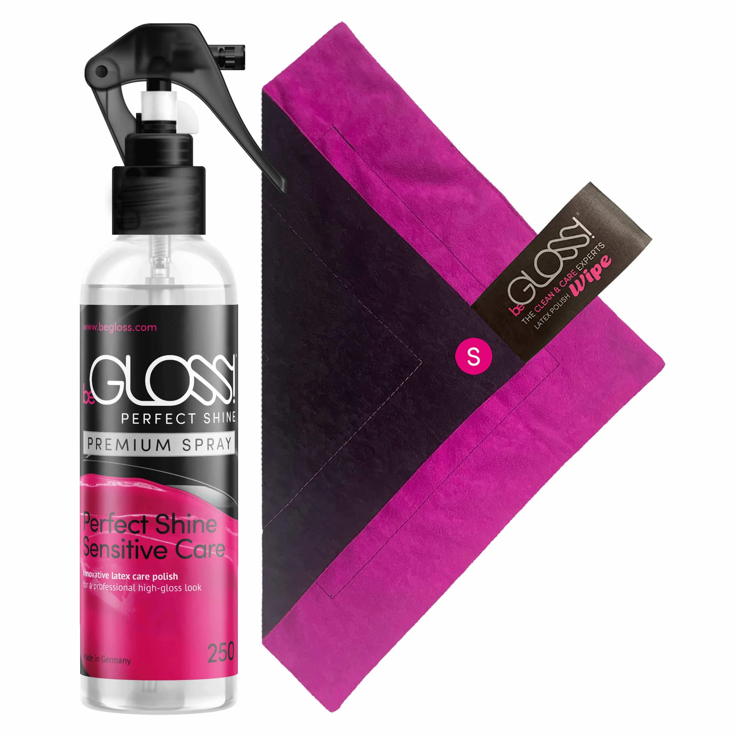Begloss perfetto Shine Premium spray & Wipe Latex Polish High Gloss Shine lubrificante per polacco Care lattice gomma