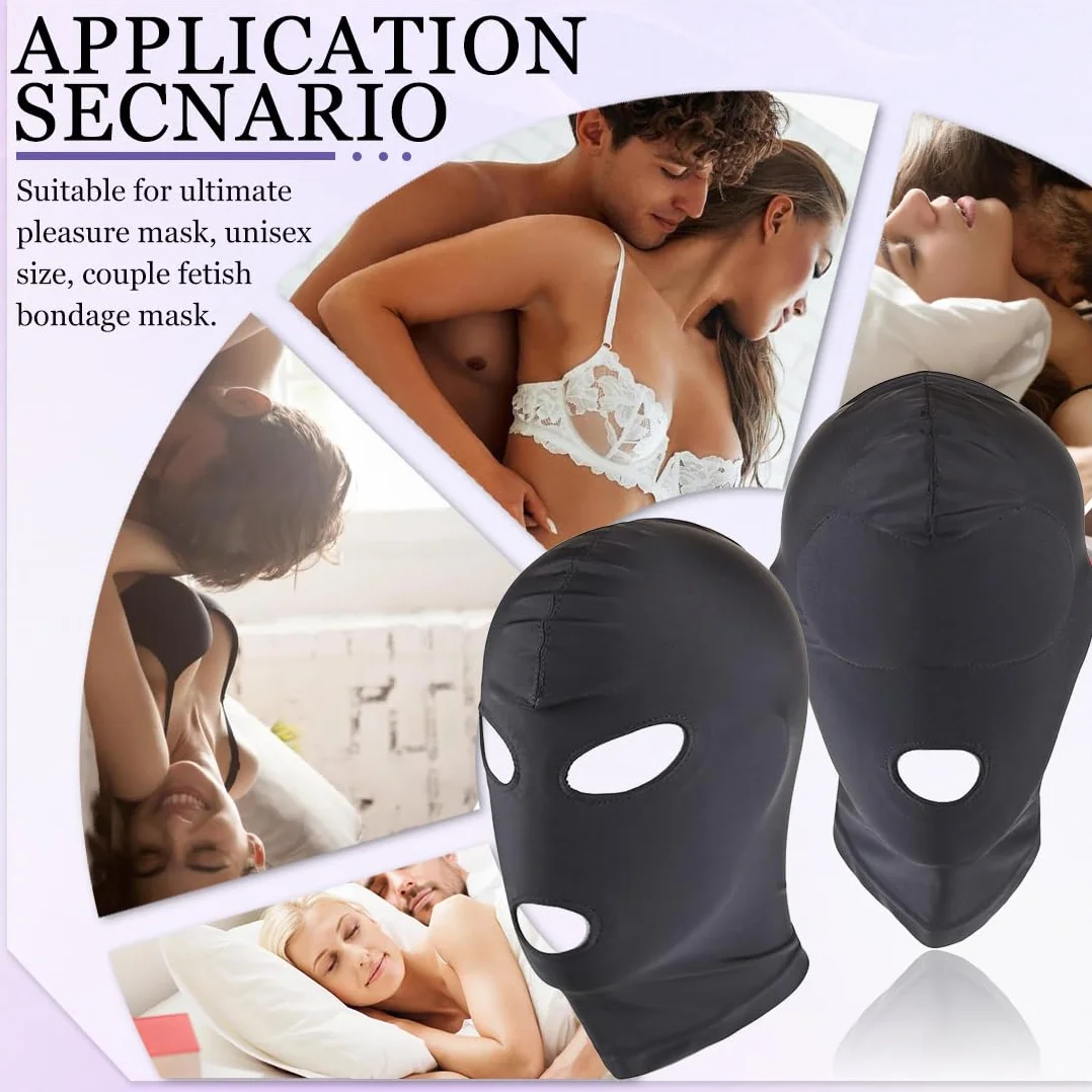 Maschera BDSM universale 2 Pezzi per uomo donna bondage fetish