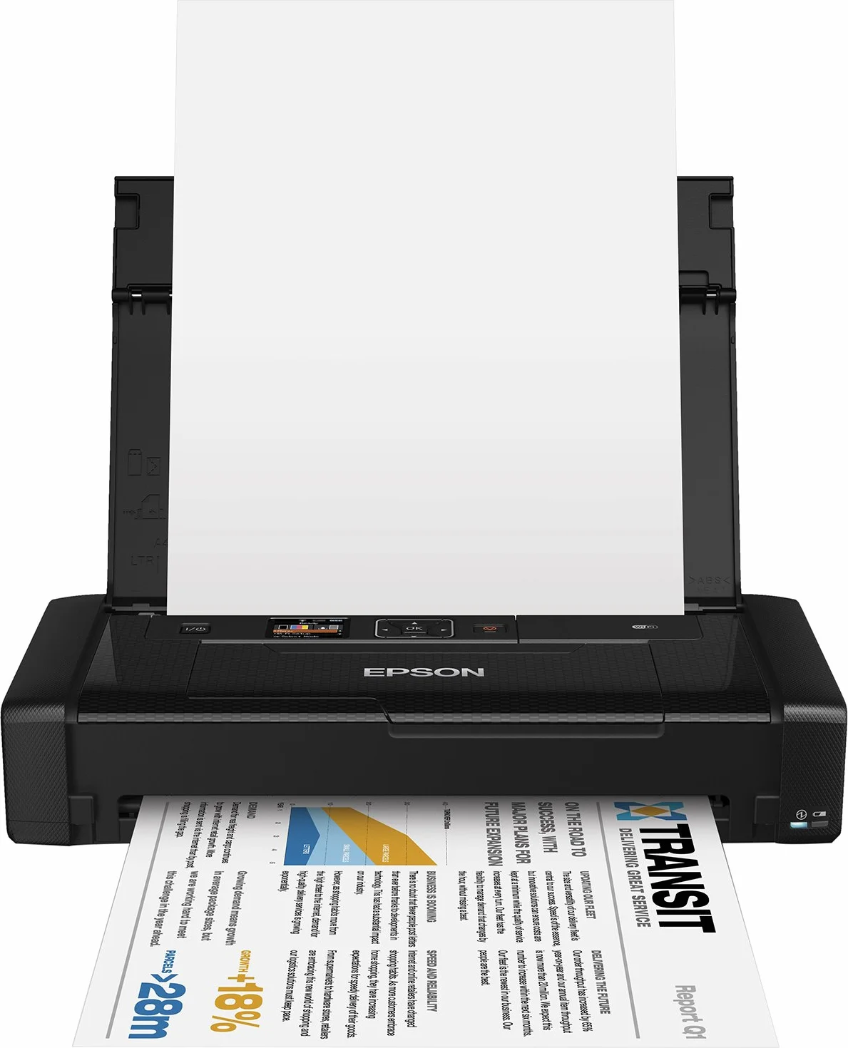 Epson Workforce Wf-100W Stampante Colore 11Ppm, Multifunzione 3-in-1 con Display LCD