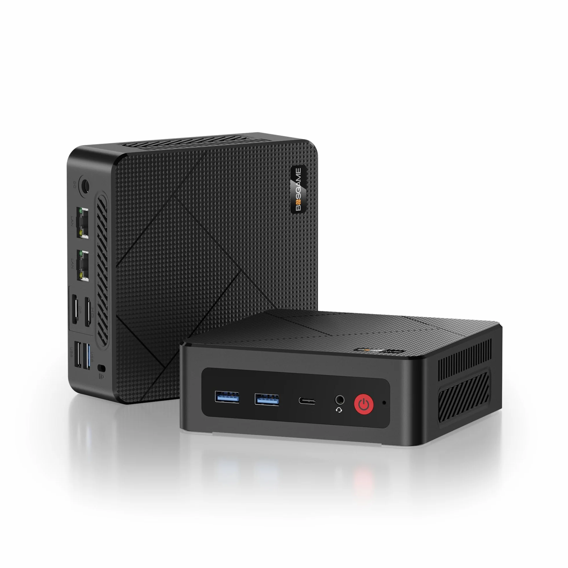 BOSGAME E4 Windows 11 Pro Mini PC Ryzen 5 3550H 16GB DDR4 RAM 512GB SSD 4K Triple Display HDMI DP Type-C Dual LAN
