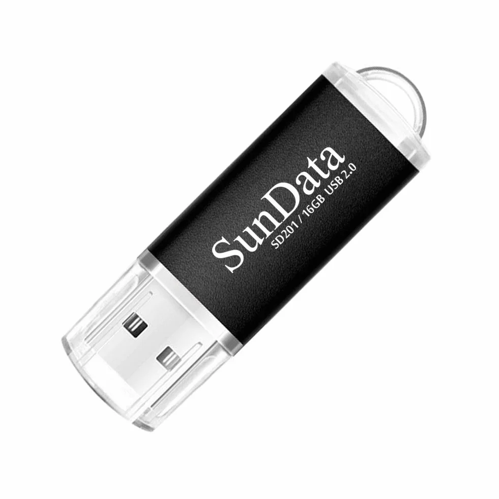 SunData 2 Pezzi 16GB Chiavetta USB 2.0 Metallo Unità Memoria Flash con Luce LED