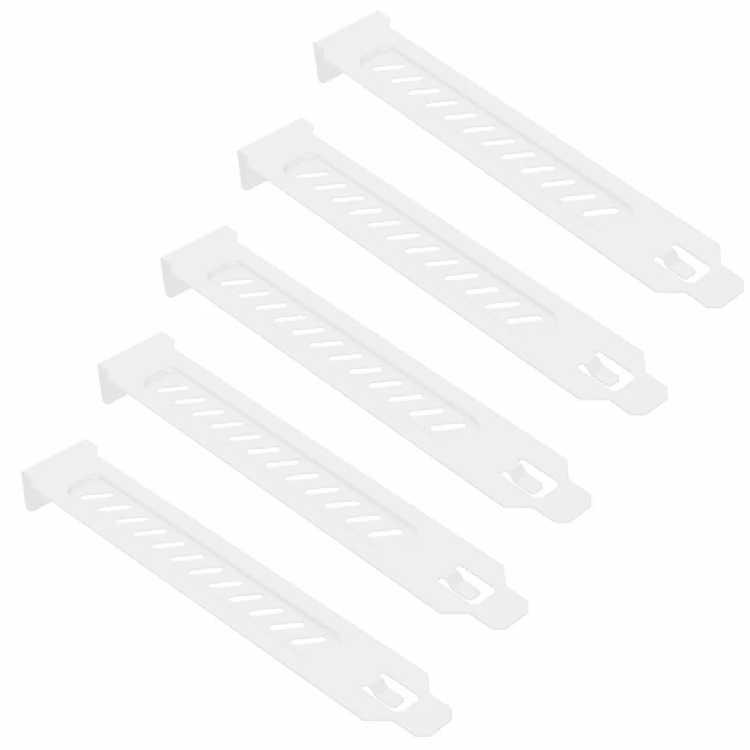 Coperchi per Slot ventilati PCI, 5 pezzi Staffa di copertura per slot PCI ventilato in acciaio, coperture per slot PCI, Piastra di copertura per PCI, per PC Case flusso d'aria, Bianco