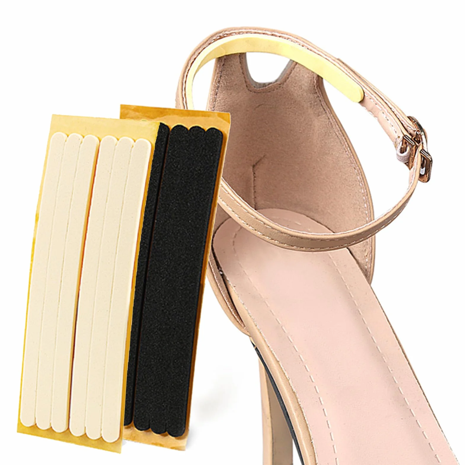 NICENEEDED 4 pezzi Cuscinetti per Scarpe Antiscivolo Cinturino da Donna Fodere per Tallone Adesive Alleviare Dolore al Piede