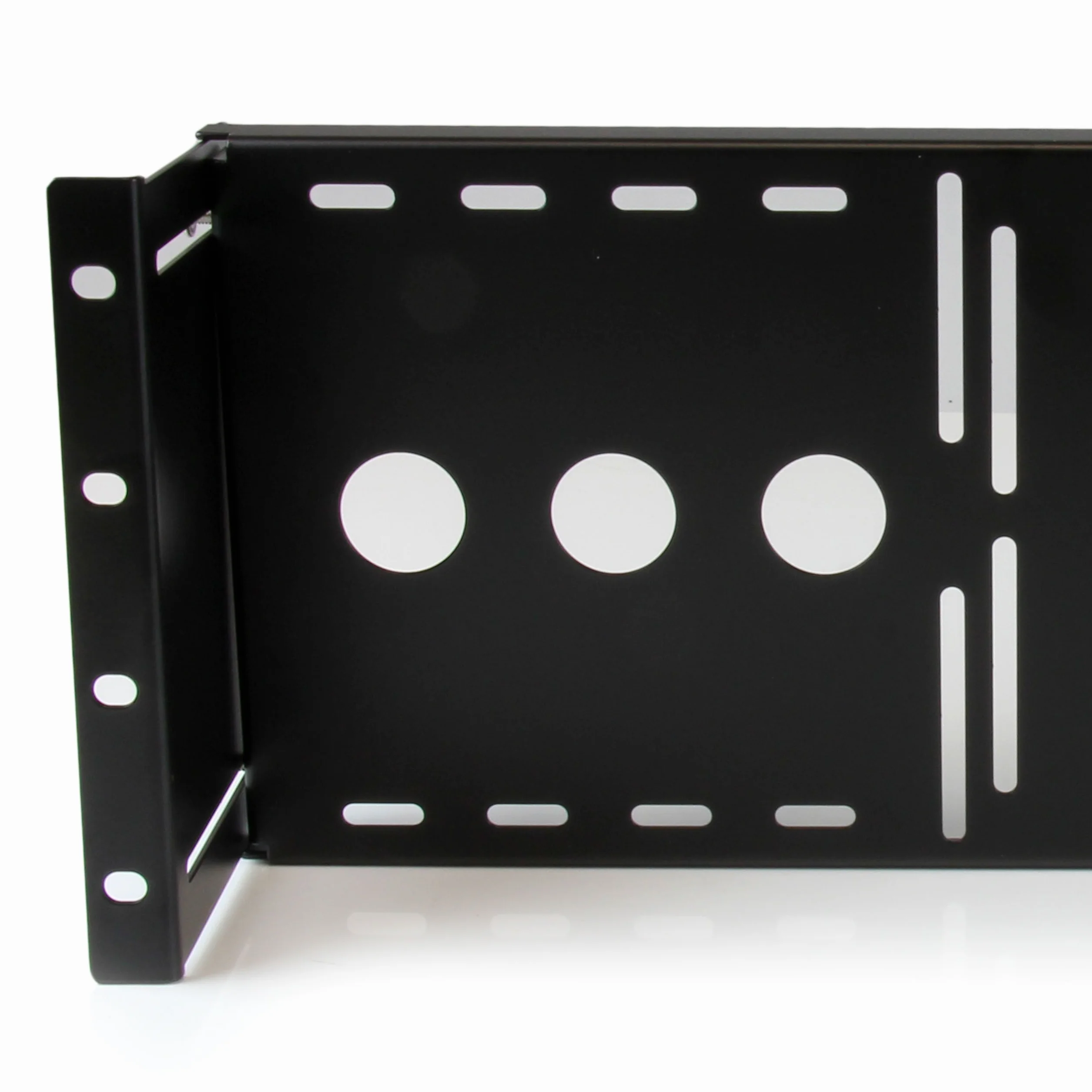 StarTech.com Staffa di montaggio 4U per display LCD VESA per armadi rack 19'', Supporto per monitor VESA universale in acciao pressato a freddo, Staffa 4U per server rack (RKLCDBK)