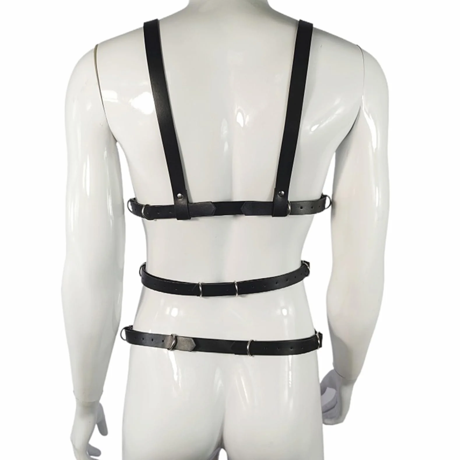 Gay Harness Uomo Imbracatura Pettorale Regolabile Leather Nero Sexy Biancheria Intima Cosplay