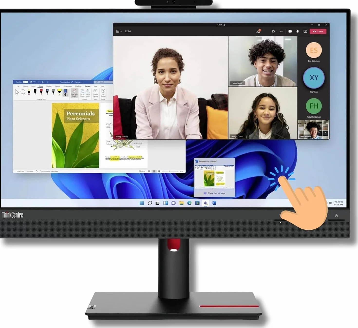 Lenovo All-in-One 24" Touch Screen i5-10500T 3.80GHz 16GB RAM 1000GB SSD Windows 11 Pro Office USB-C Garanzia 36 Mesi