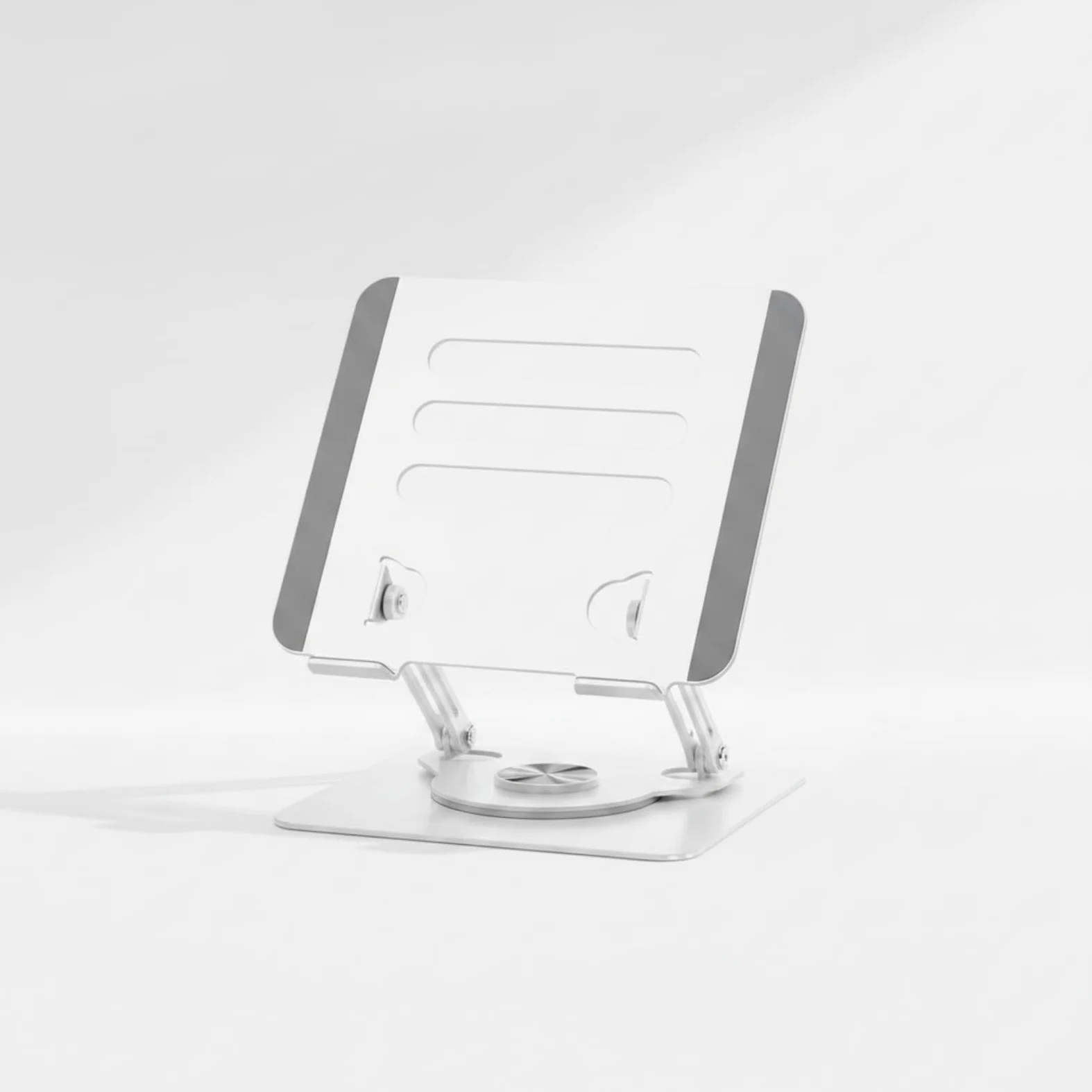 Supporto Regolabile Ergonomico per Professionisti, Scrivania, Ufficio, Nero, Pieghevole, Rotazione A 360 Gradi, Supporto Per Laptop In Lega Di Acciaio