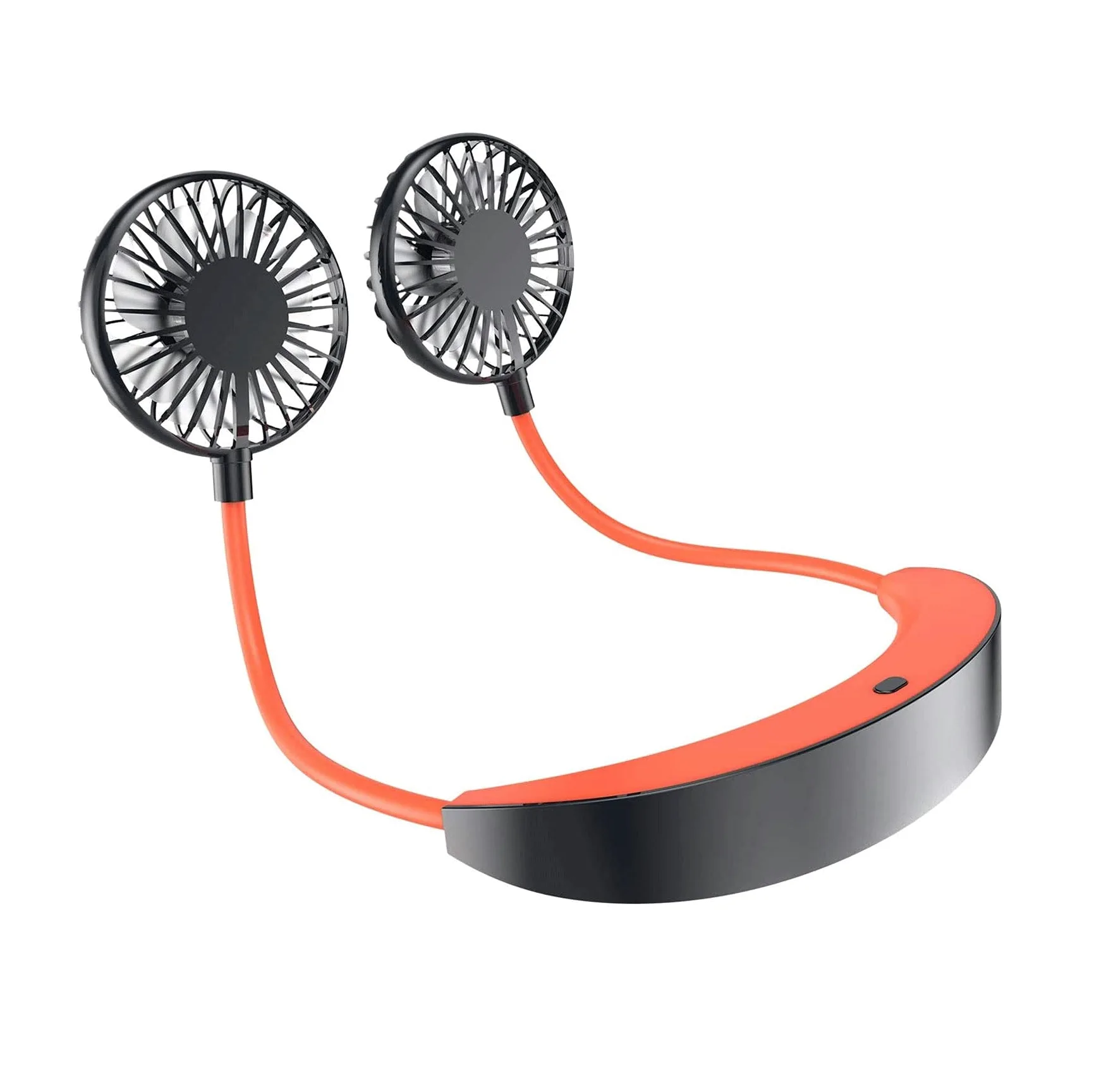 Ventilatore portatile Ventilatore a collo libero a mano libera, Mini ventilatore personale USB Ventilatore sportivo indossabile, 3 velocità, Ricaricabile tramite USB, Molto adatto per bambini, Ufficio