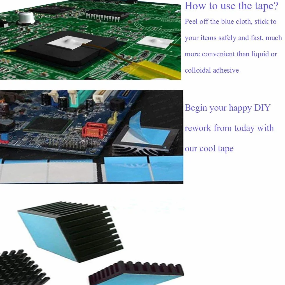 Nastro adesivo termico biadesivo 25m per illuminazione LED TV alto isolamento termico