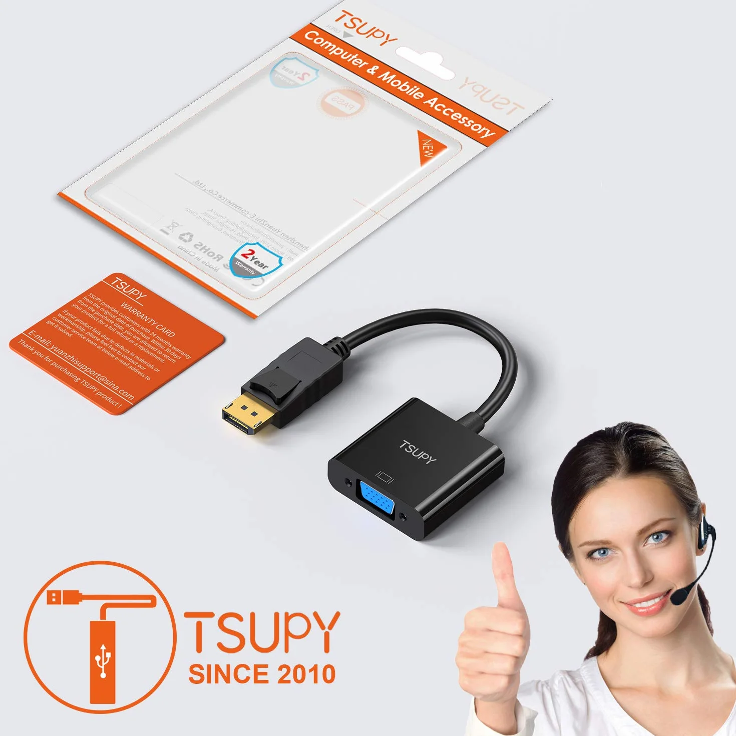 Adattatore Displayport a VGA Maschio Femmina 1080P 60Hz per Desktop Laptop Proiettori Monitor