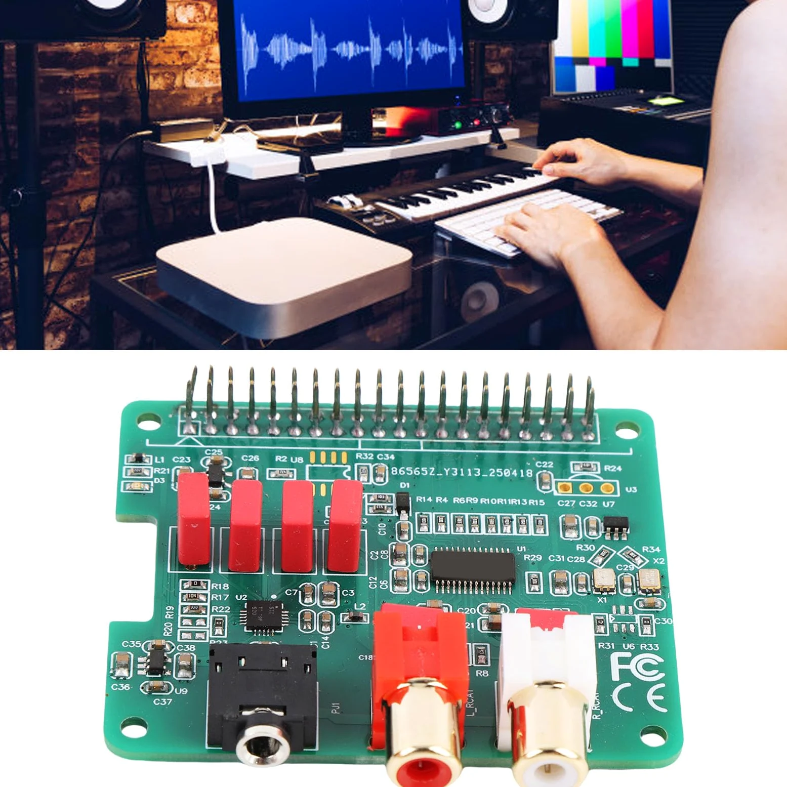 Bewinner Cappello DAC HiFi Scheda di Riproduzione Musicale HiFi Pi 4 384KHz 32Bit per Audiofili e Appassionati di Fai da Te