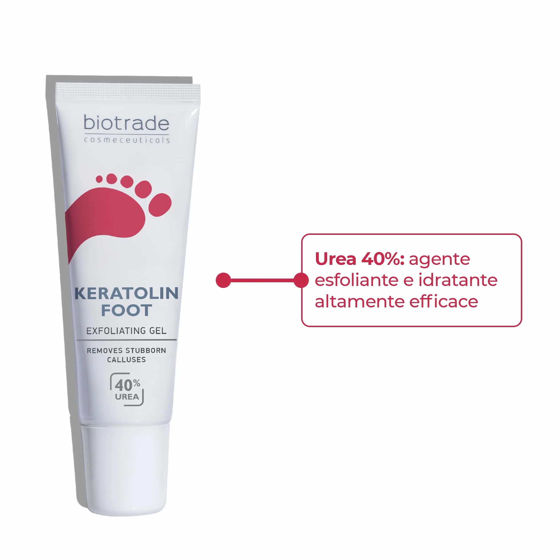 Biotrade Keratolin Crema 40% Urea 15 ml per Calli, Duroni e Verruche