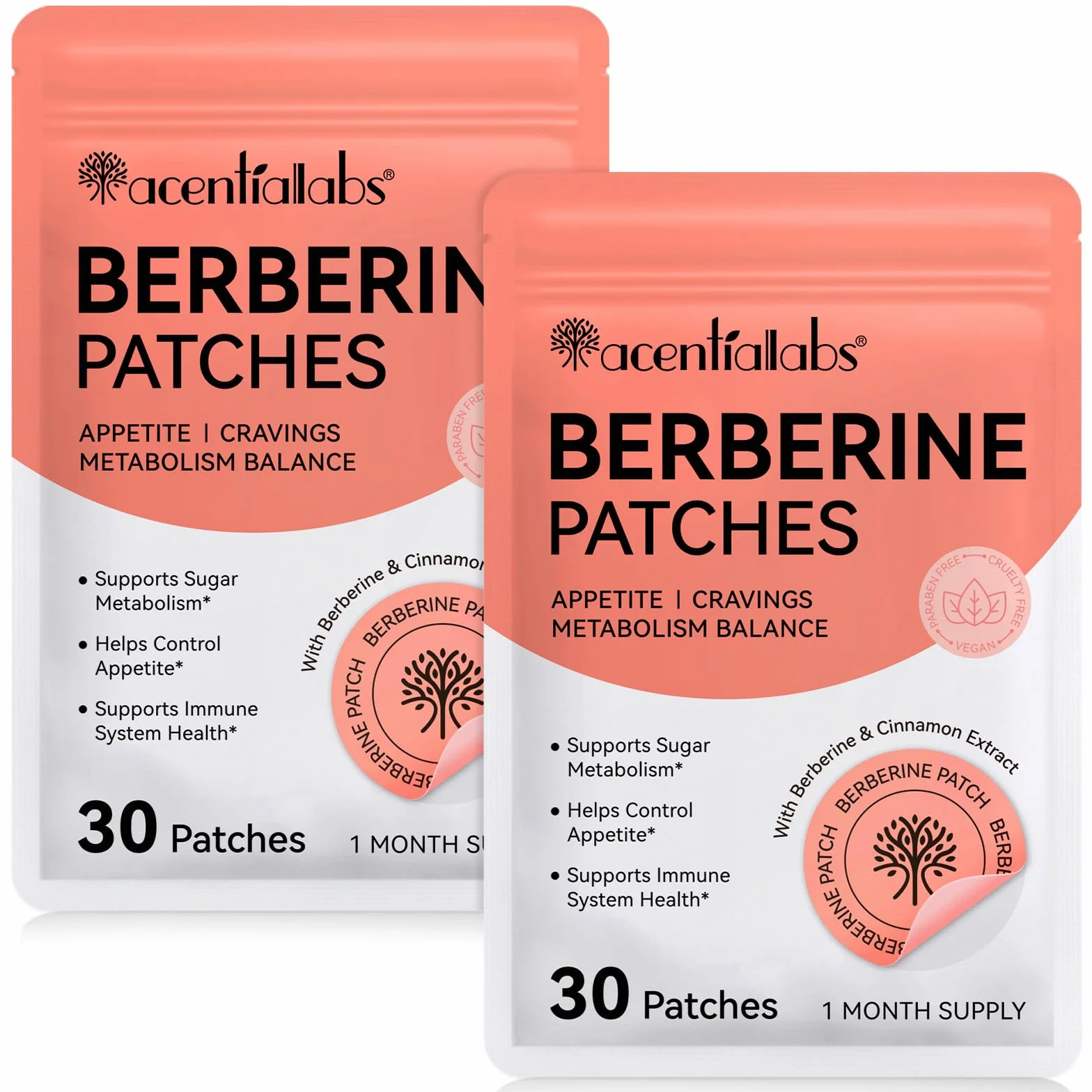 Patch Di Berberina Per L'Equilibrio Metabolico, 2 x 30Pcs Adesivi Per La Pelle
