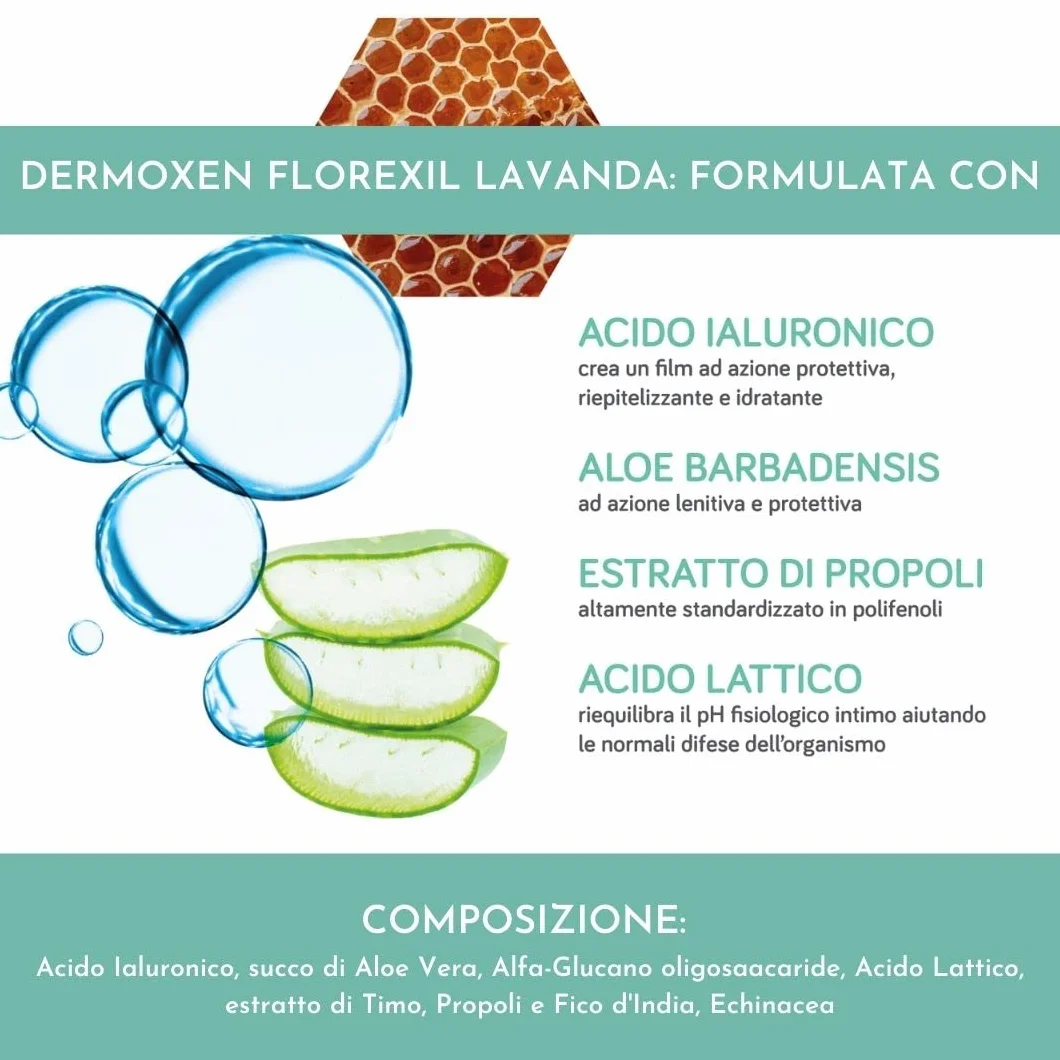 DERMOXEN Lavanda Vaginale 5x100ml Przeciw Candida i Vaginosi z Kwasem Hialuronowym