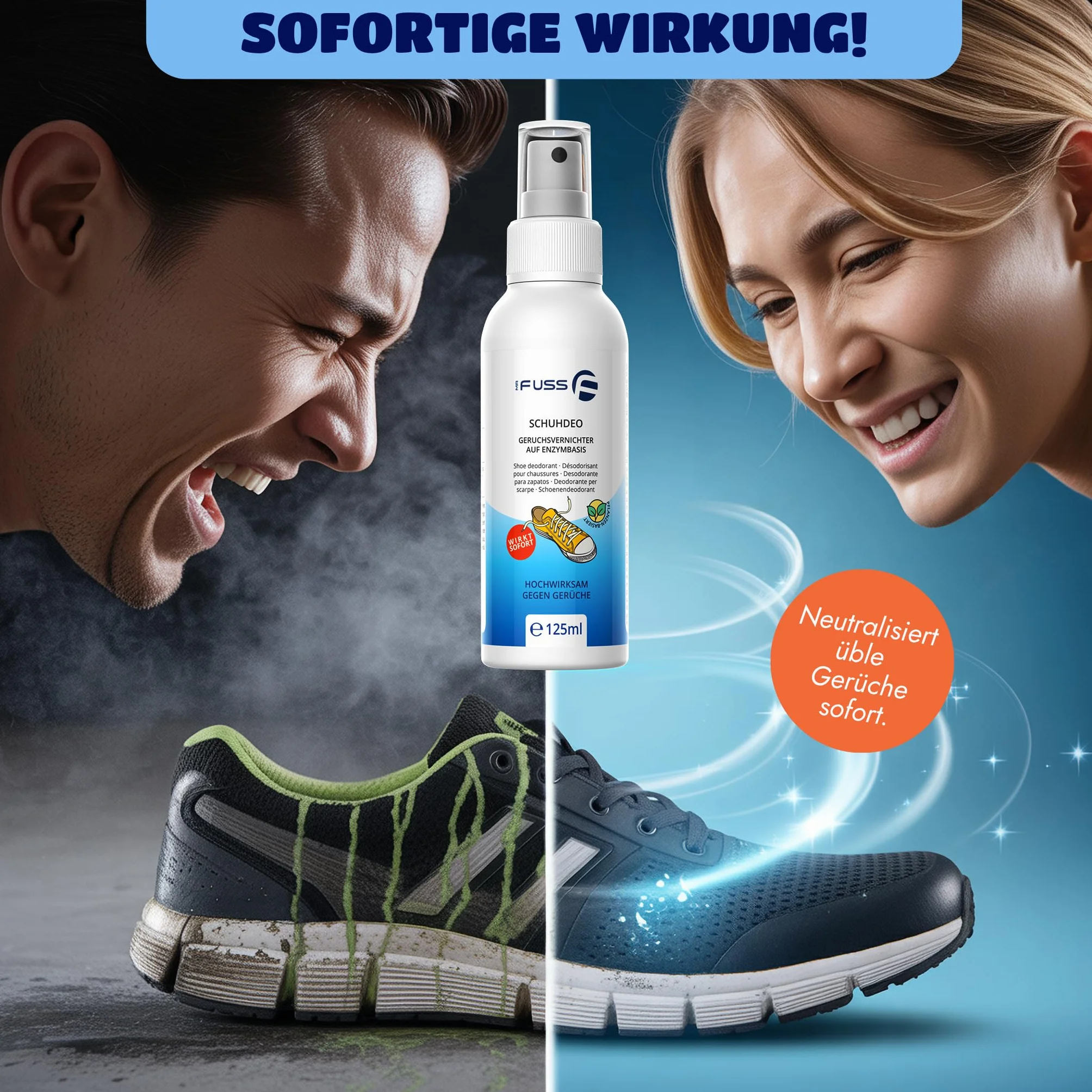 Mr. Fuss neutralizzatore odori spray scarpe ecologico 125 ml