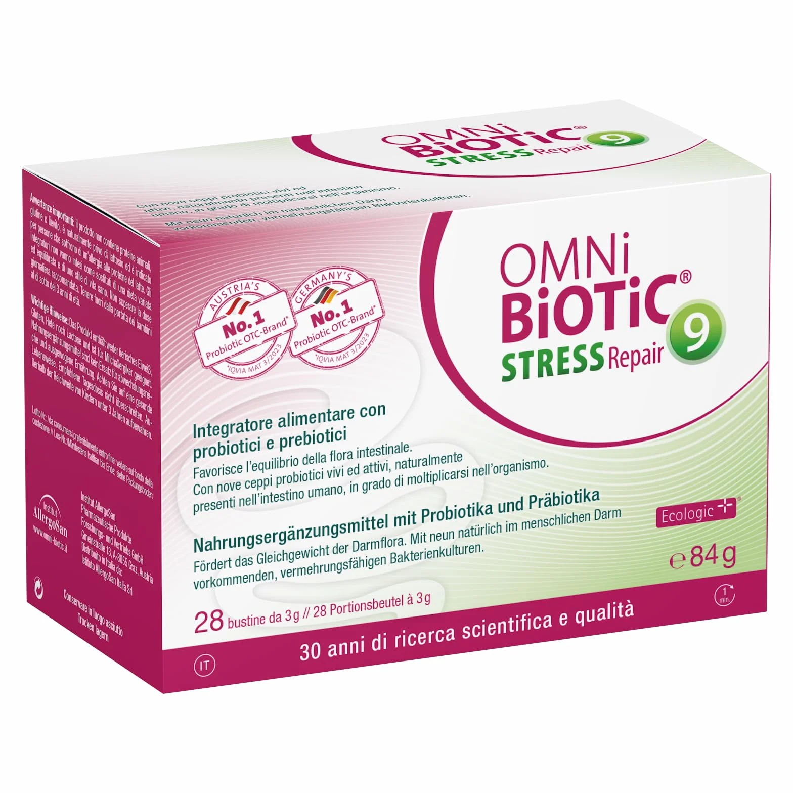 OMNi BiOTiC Stress Repair Proszek z Probiotykami i Prebiotykami 28 x 3g Wegański Bezglutenowy