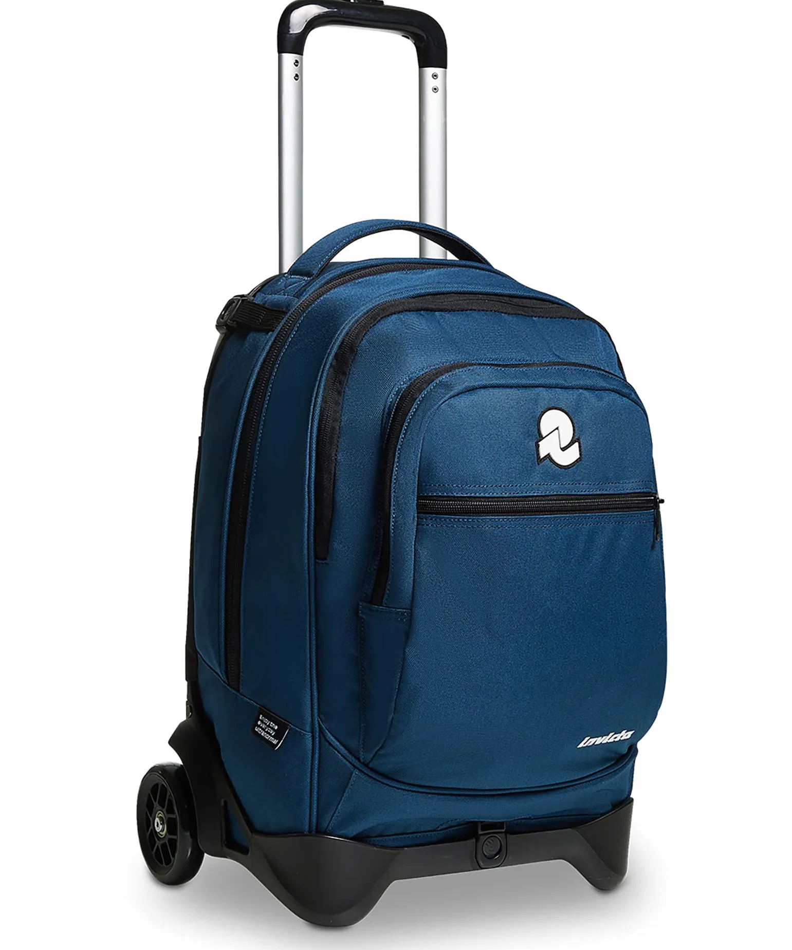 Invicta Trolley Scuola Sganciabile Plug 3 in 1 Zaino con Carrello Blu