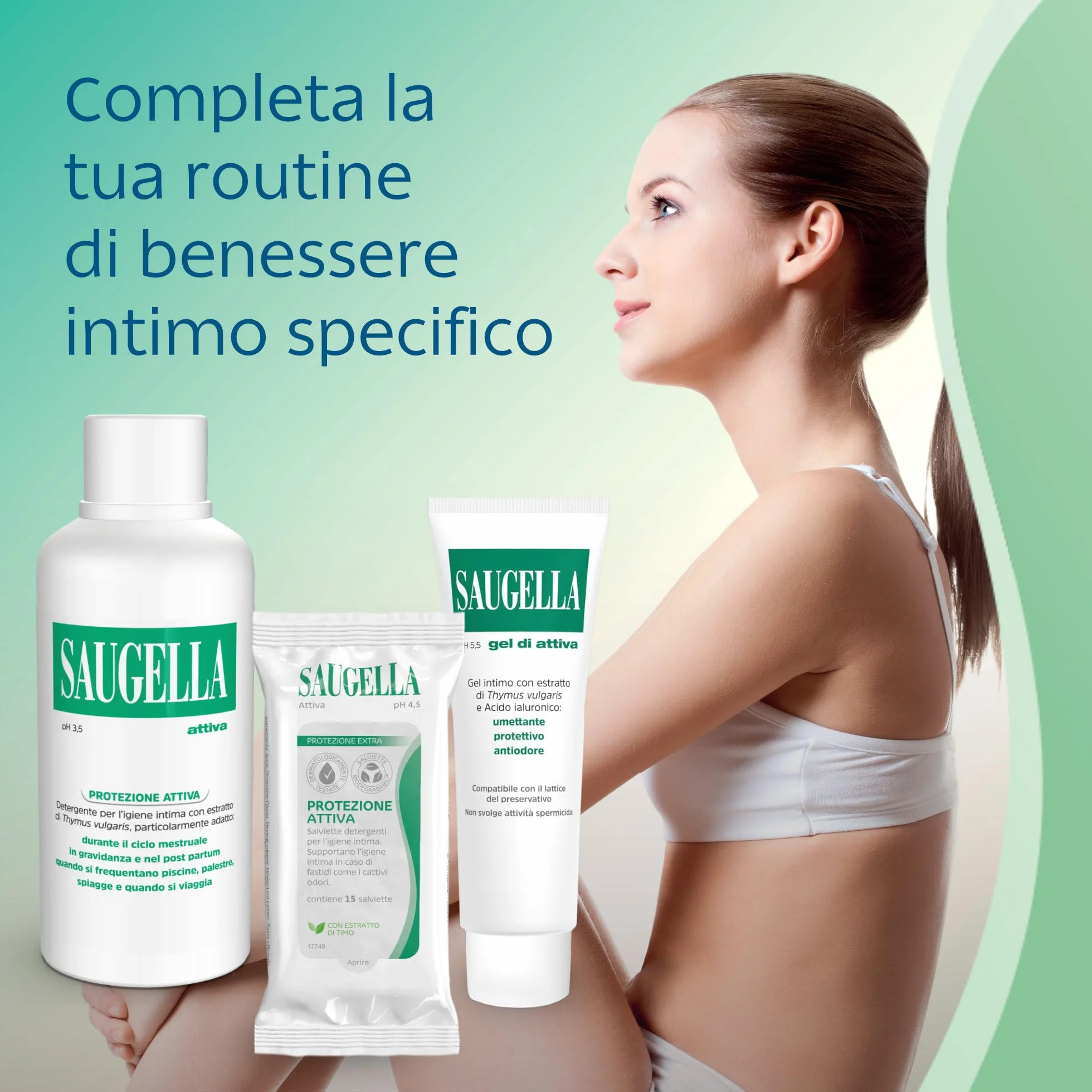 Saugella Attiva Detergente Intimo Antibatterico pH 3.5 500 ml