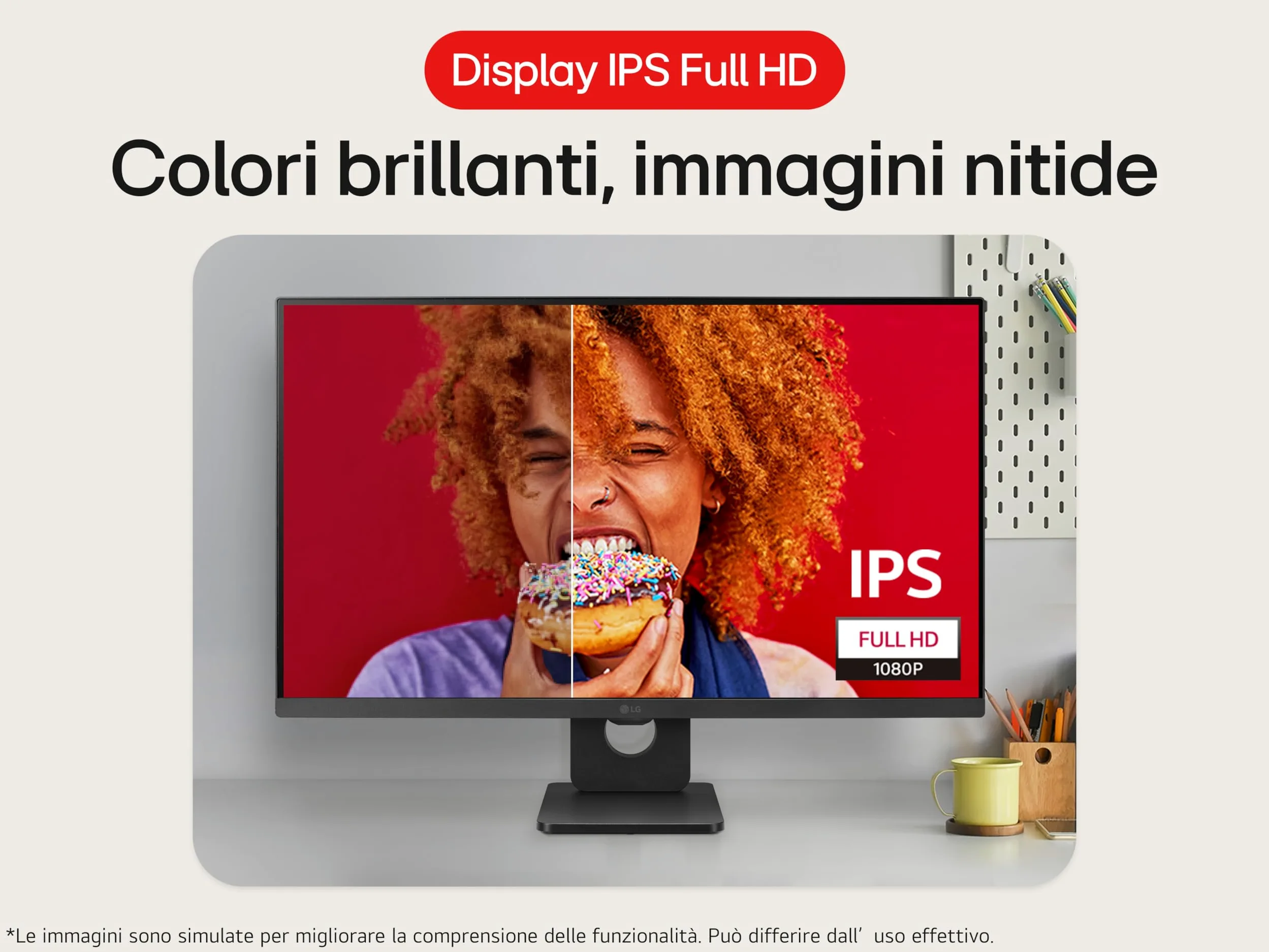 LG 27SR50F Smart Monitor 27" Full HD LED IPS HDR10, 1920x1080, smart webOS 23 con app di streaming, Audio Stereo 10W, 2x HDMI, 1x USB, WiFi, Miracast, AirPlay, Telecomando, Nero