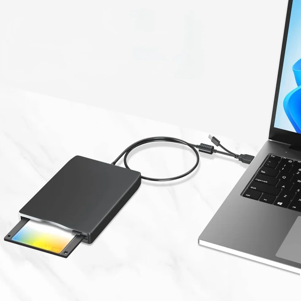 Lettore Floppy Disk USB unità Floppy Disk Doppia Interfaccia unità Floppy Disk USB C Esterna per PC Laptop Notebook Desktop