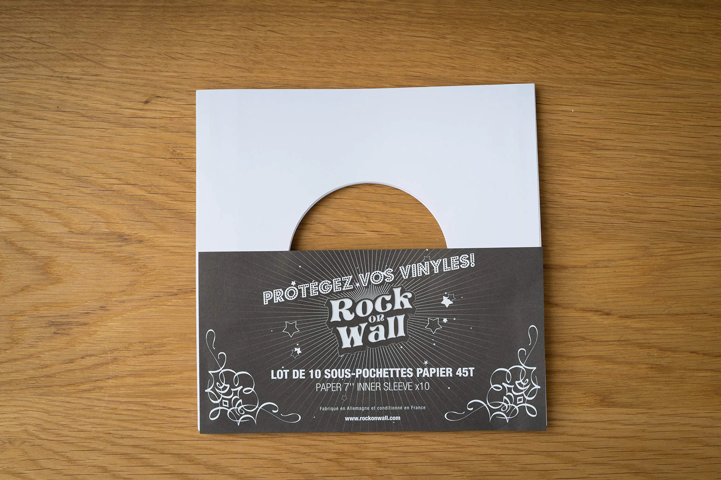 ROCK ON WALL Buste di Carta per (7") (Bianco) (10 Pz.) (Confezione da 3)