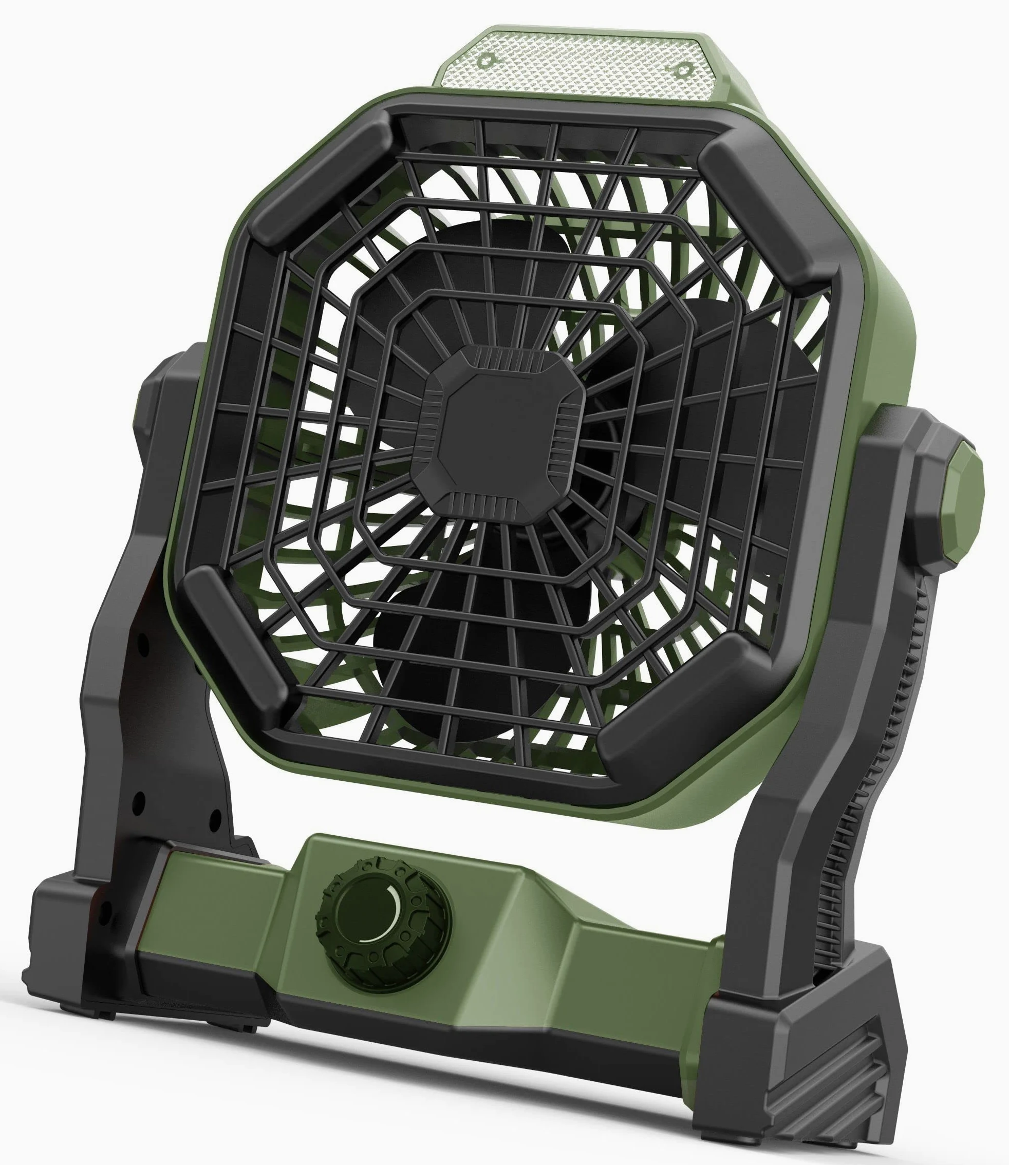 Melchioni Family | Ventilatore Portatile da Campeggio Ricaricabile con Luce, Batteria Incorporata da 5200 mah Ricaricabile tramite Cavo USB