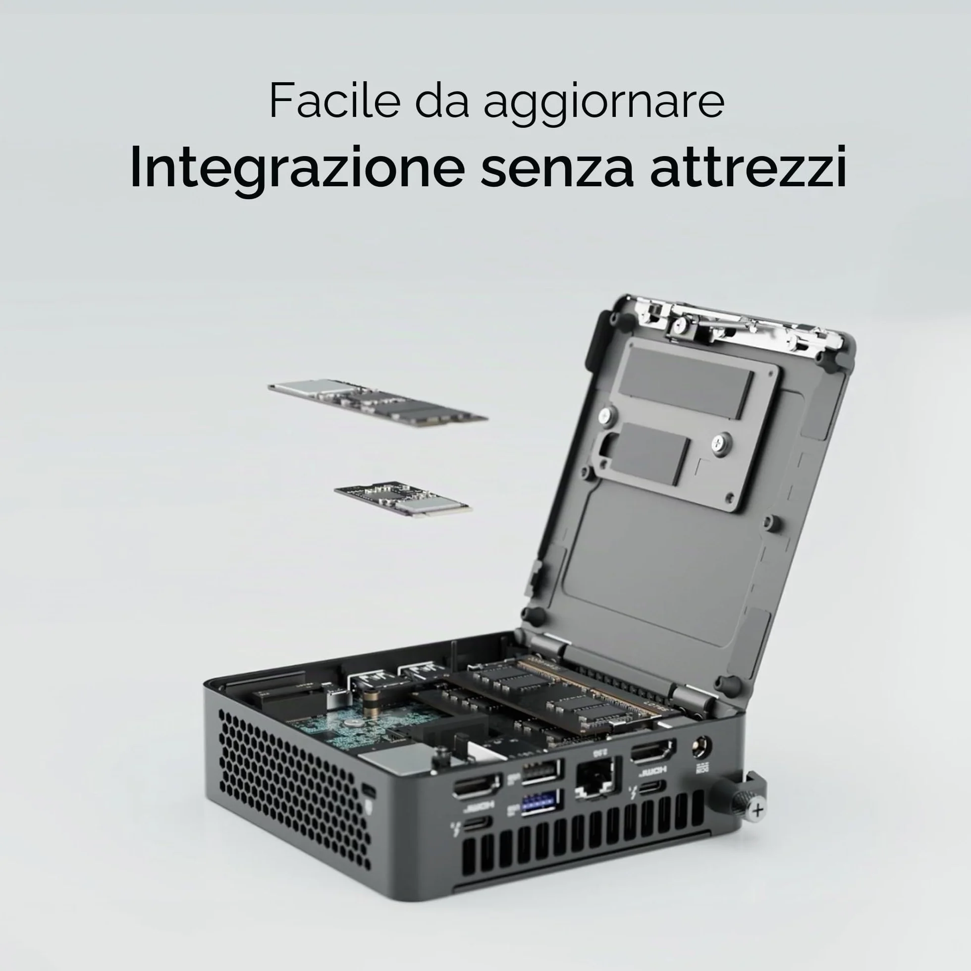 ASUS NUC 15 Pro Mini PC Intel Core 3 100U 96GB DDR5-6400 SSD M.2 Intel Arc Wi-Fi 7 Bluetooth 5.4 Nero
