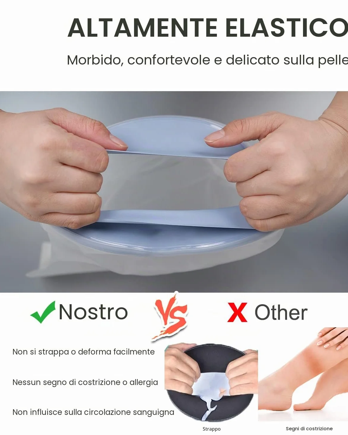 CureSquad Copertura Impermeabile Piede Morbido Confortevole Copri Gesso Doccia Protezione Riutilizzabile