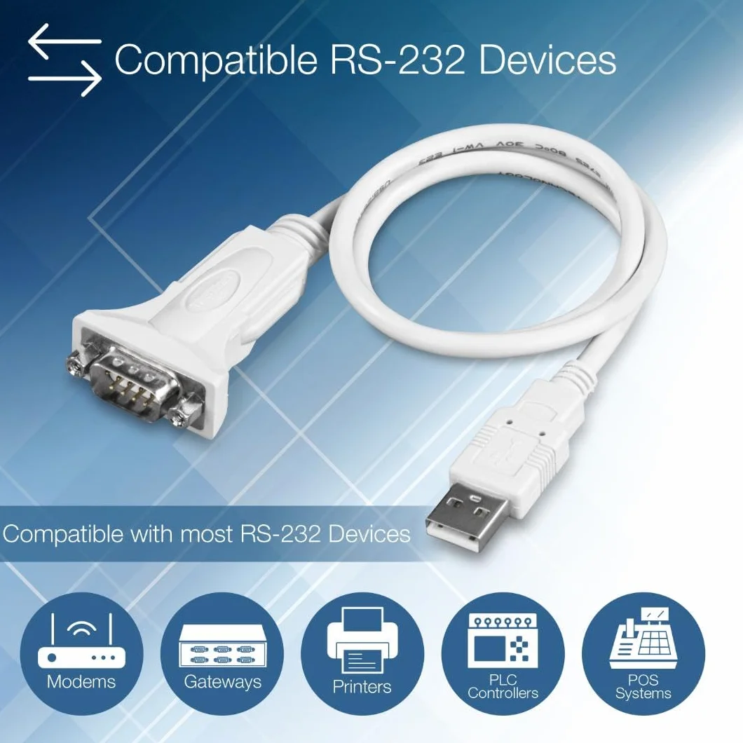 TRENDnet, TU-S9, Cavo convertitore da USB a seriale a 9 pin, collega un dispositivo seriale RS-232 a una porta USB 2.0, supporta Windows e Mac, USB 1.1, USB 2.0, USB 3.0