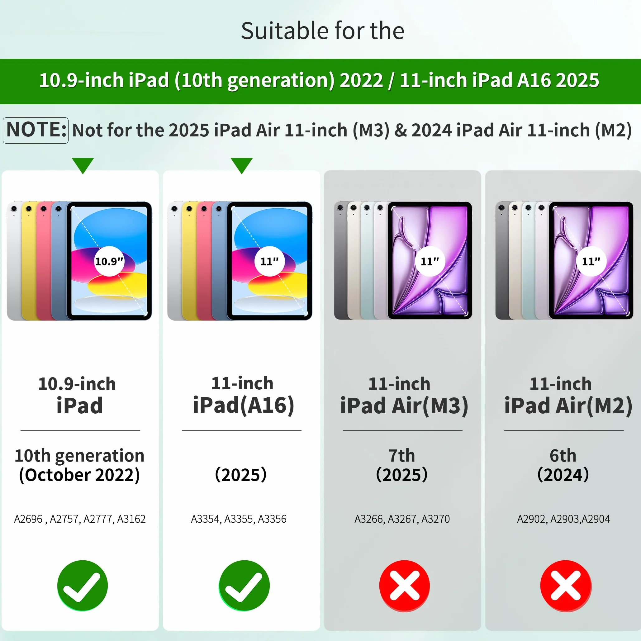 CACOE Custodia Trasparente con Portapenne per iPad 11a Gen (2025) 11" e iPad 10a Gen (2022) 10.9", Argento