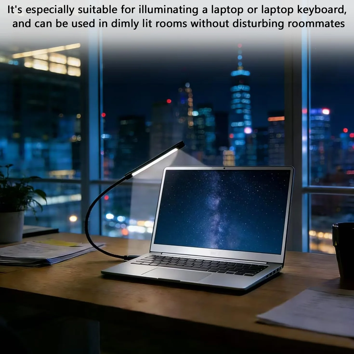 HENGBIRD 2 lampadine a LED USB, 10 LED a collo di cigno, luce USB, interruttore a tocco, luce da lettura, luminosità può essere regolata, lampada da lettura per lettura, tastiera, computer portatile