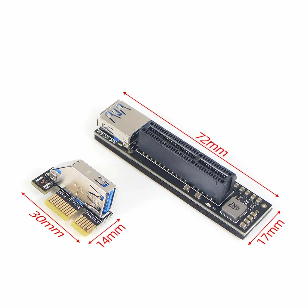 JMT Scheda di espansione PCI Express X1 a X4 USB 3.0 Raiser Extender PCIE Riser Card USB3.0 PCI-E SATA Scheda di espansione