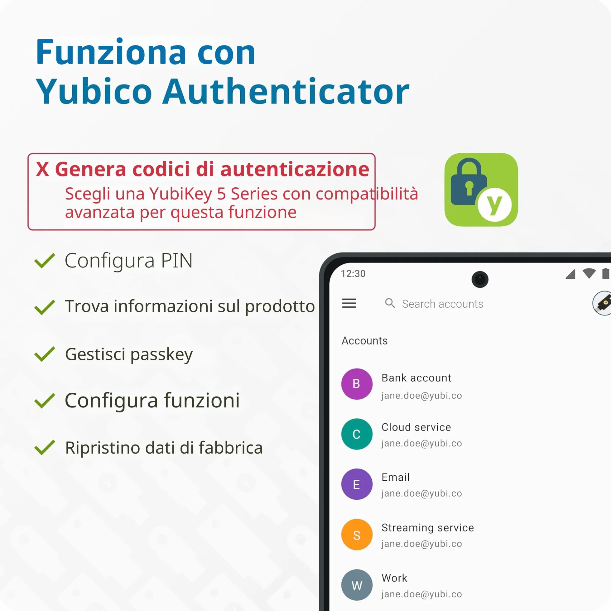 Yubico - Security Key C NFC - Chiave di sicurezza per autenticazione a due fattori nera (2FA), connessione tramite USB-C o NFC, certificazione FIDO U2F/FIDO2