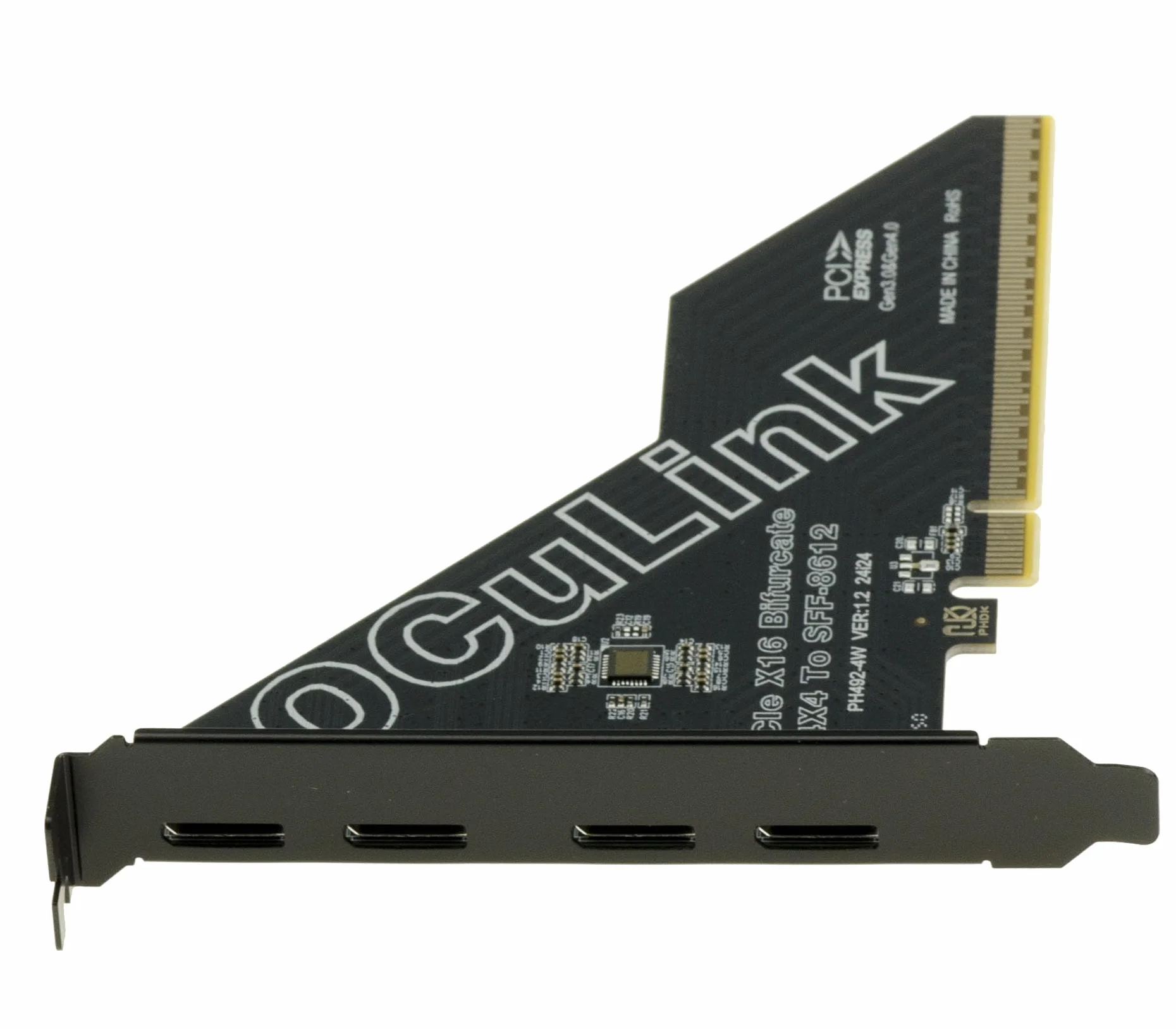 KALEA-INFORMATIQUE Scheda controller PCIe Gen 4.0 x16 a 4 porte Oculink SFF-8612 SFF-8611 per scheda madre con modalità biforcazione