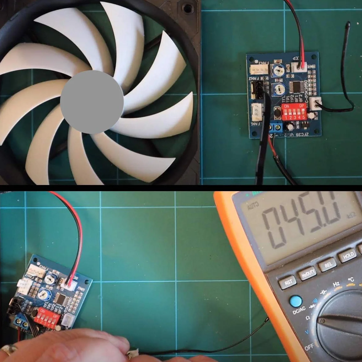 PWM Standalone Fan Controller DC 12V 4 Fili Termostato Modulo per Temperatura Ventola PC