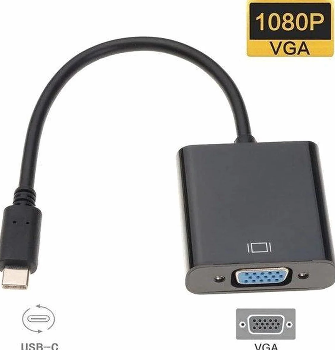 Adattatore USB C a VGA maschio Cavo USB C VGA nero