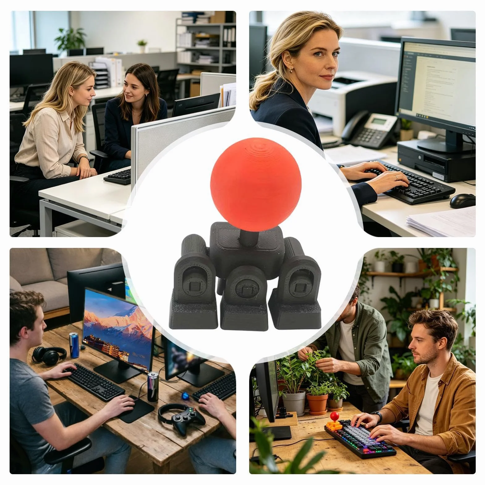 Copritastiera con joystick per tastiera stampato in 3D, Joystick per tastiera con copritasti, Novità stampata in 3D , Attacco per pulsante analogico, Mod tasto direzionale a 4 vie per meccanica