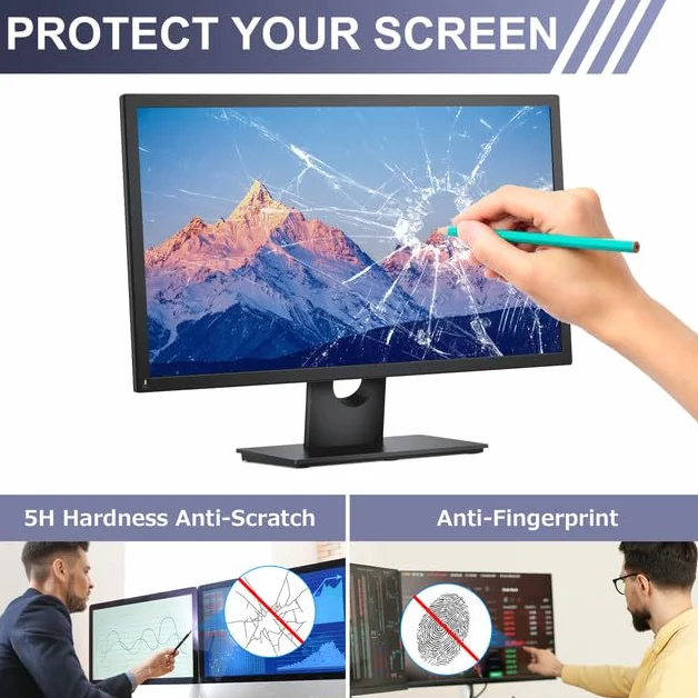LAMA Pellicola protettiva anti-luce blu per monitor da 27 pollici, pellicola protettiva per display con blocco della luce blu, protezione per gli occhi, protezione antiriflesso 16:9 (598 x 337 mm)